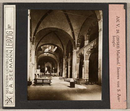 Vorschaubild Mailand: S. Ambrogio, Inneres (Seestern-Nr. 29583, Reihe AK V: Die drei ersten Jahrhunderte deutscher Baukunst (950-1250)) 